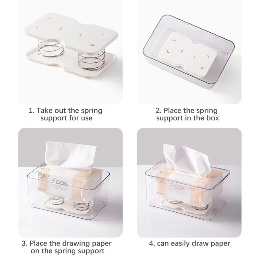 Automatic Spring Tissue Holder – Inner Tray for Car & Kitchen Use - Image 6