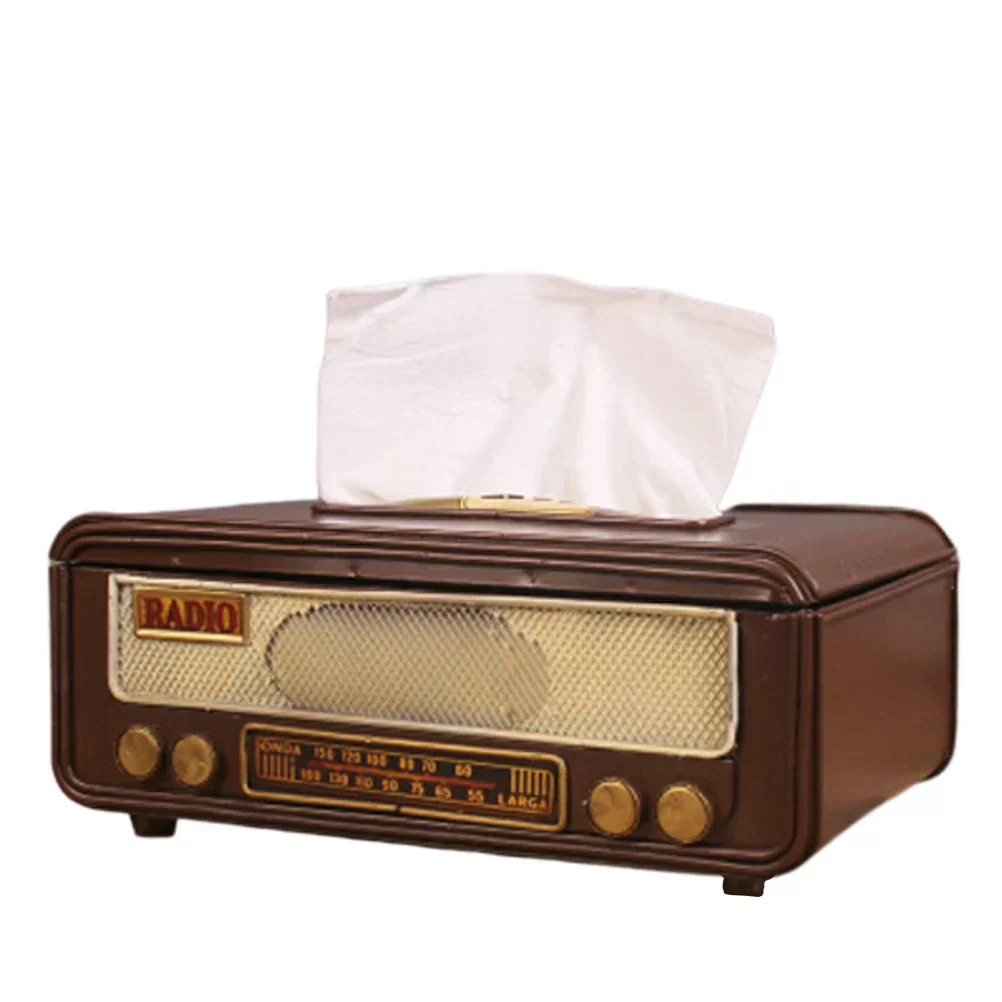 Vintage Napkin Storage Box – Radio-Inspired Design - Image 3