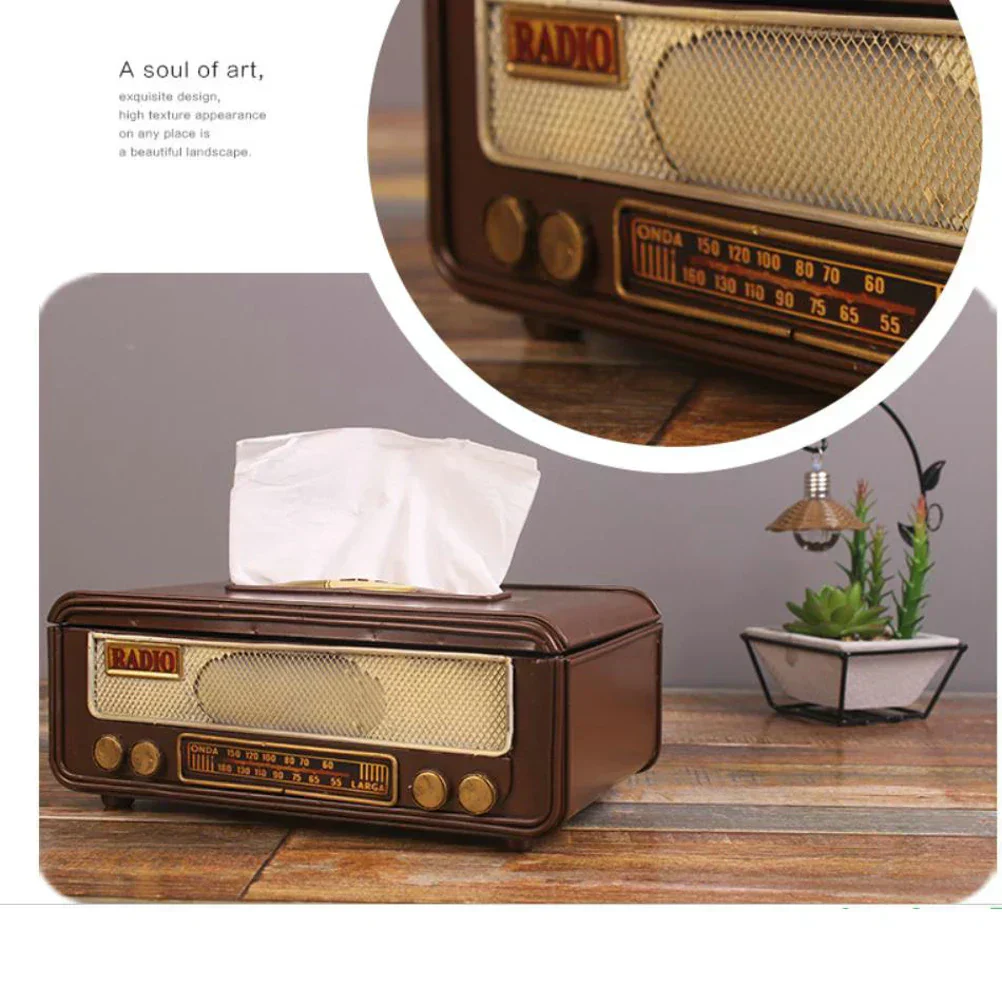Vintage Napkin Storage Box – Radio-Inspired Design - Image 4